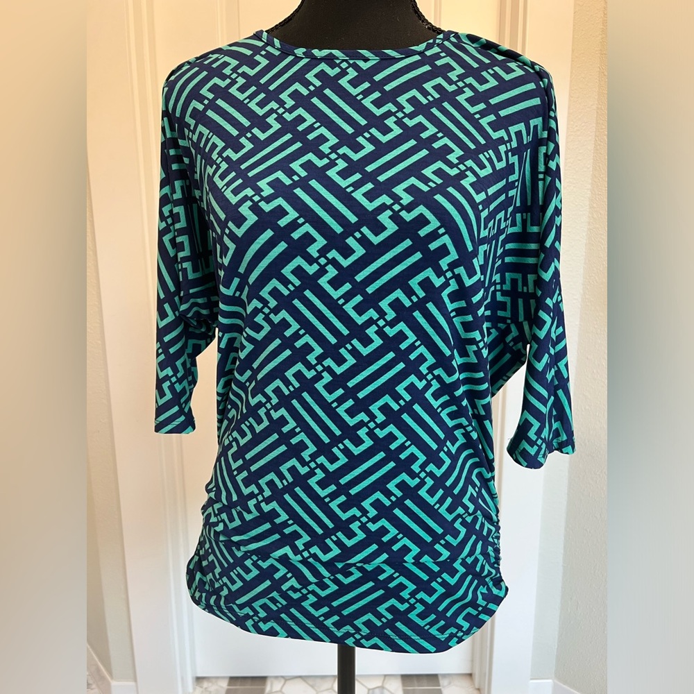 Vermeer Printed Dolman Sleeve Top